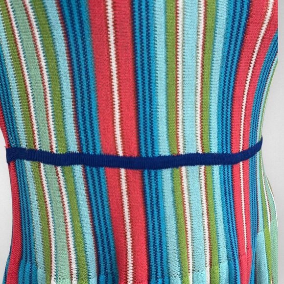 SKYE'S THE LIMIT Small Colorful Striped Sleeveless Dress Summer Spring Vacation - Picture 5 of 9
